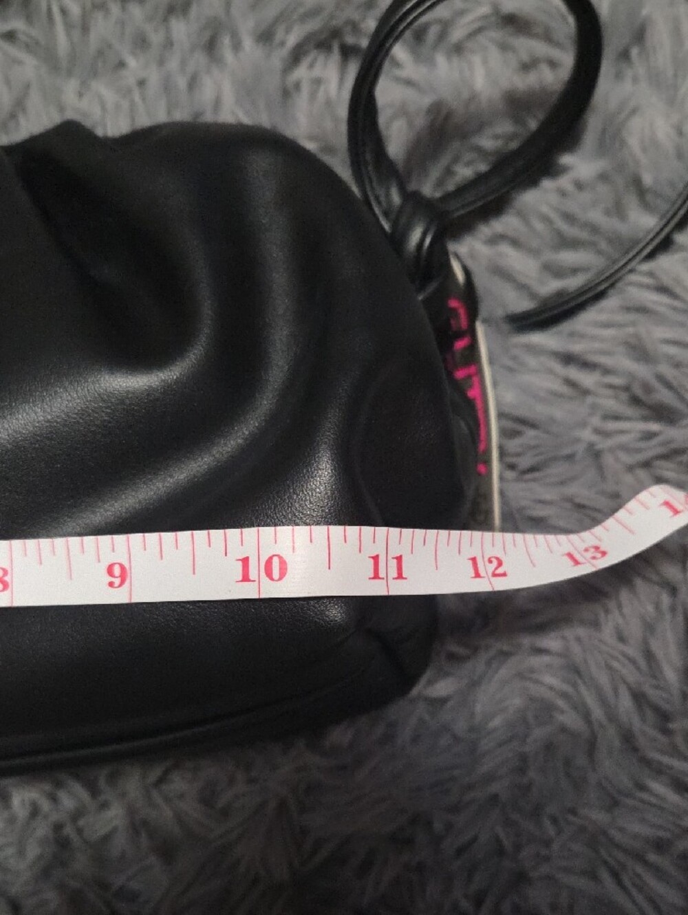 Black Leather Women's Crossbody Shoulder Bag Nwt - Picture 7 of 10